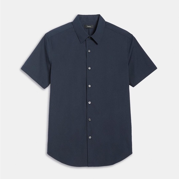 NWT Theory Sylvain Short Sleeve Shirt - Picture 2 of 14